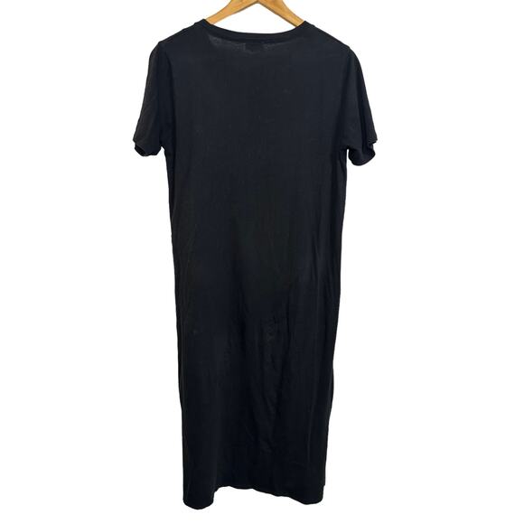 J.crew factory women's black short sleeve slit tee dress size M - Picture 5 of 5